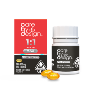 Care By Design – 1:1 MAX CBD – 10ct Higher THC